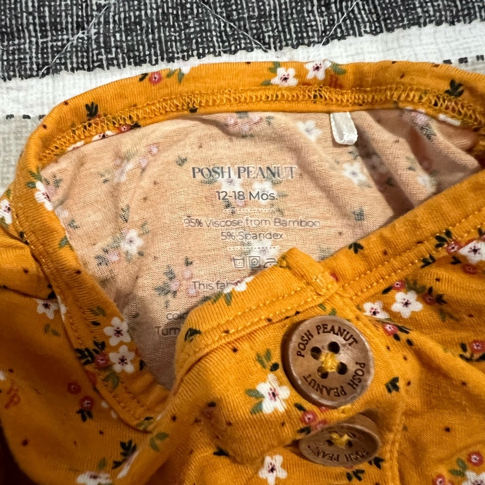 Floral Mustard Top with Green Bloomers - Picture 2 of 3